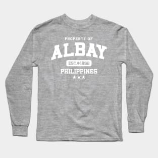 Albay - Property of the Philippines Shirt (White) Long Sleeve T-Shirt